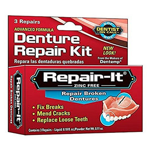 Dentemp Emergency Denture Repair Kit - 3 Repairs ( Pack of 2 )