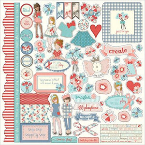 Photo Play Paper PD2197 Element Julie Nutting Paper Dolls Stickers, 12" by 12", Multicolor