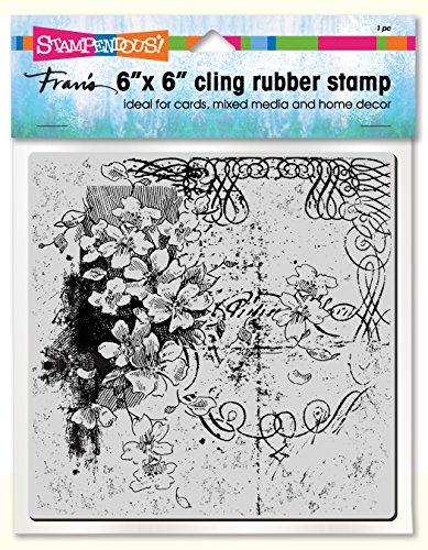 STAMPENDOUS 6CR003 Cling Stamp, Blossom Scroll