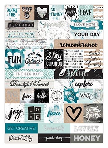 Prima Zella Teal-Word Stickers