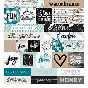 Prima Zella Teal-Word Stickers