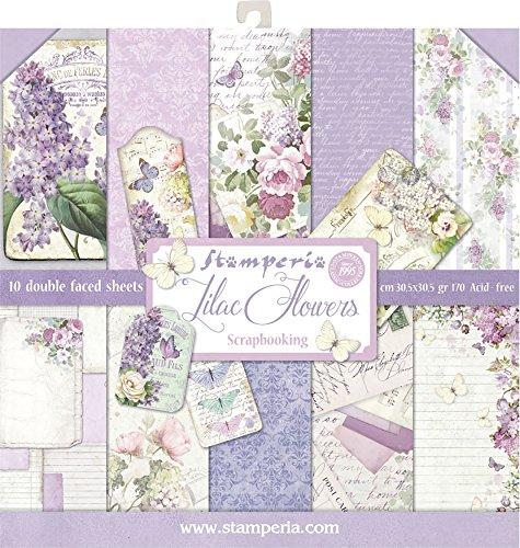 Sbbl21 Stamperia Double-sided Paper Pad 12"x12" 10/pkg-lilac, 10 Designs/1 Each