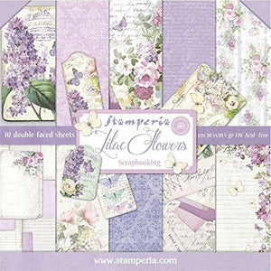 Sbbl21 Stamperia Double-sided Paper Pad 12"x12" 10/pkg-lilac, 10 Designs/1 Each
