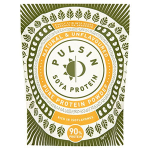 Pulsin' Unflavoured Soya Protein Powder 1kg | 90% Protein| Natural | Gluten Free | Vegan