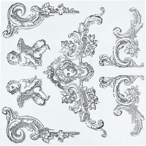 Prima Marketing Iron Orchid Designs Decor Clear Stamps-Trompel Feet Oeil 2, 12" x 12"