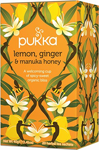Pukka Lemon Ginger and Manuka Tea Bags, 20 sachets