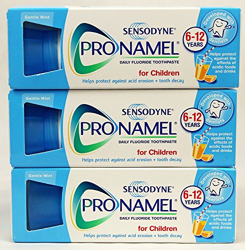 3 Packs Of Sensodyne Pronamel Children Daily Fluoride Toothpaste