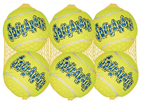 Kong Air Squeaker Tennis Ball Large 2Pk (8Cm) | Gor Pets