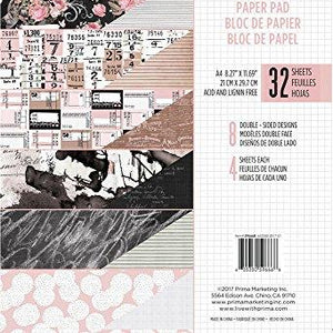 Prima Marketing Amelia Rose-A4 Paper Pad