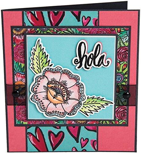 Sizzix 662318 Framelits Die and Stamp Set 4/Pkg Hola Flower