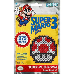 Perler Fused Bead Trial Kit-super Mario Bros. 3 Super Mushroom
