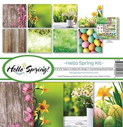 Reminisce (REMBC) HS-200 Hello Spring Scrapbook Collection Kit, Multicolor