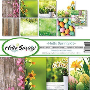 Reminisce (REMBC) HS-200 Hello Spring Scrapbook Collection Kit, Multicolor