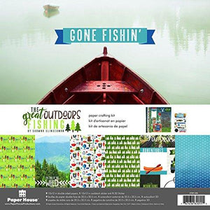 Paper House Productions Great Outdoors Fishing Paper Crafting Kit, 1-Pack