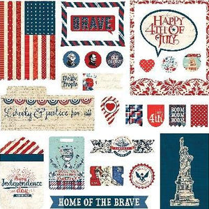 Photo Play Paper Red; White & Blue Cardstock Die-Cuts 26/Pkg-