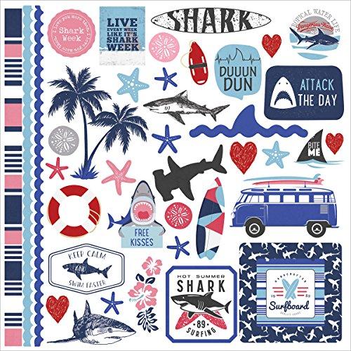Photo Play Paper Shark Attack Stickers 12"X12"-Elements