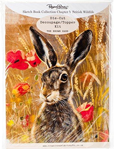 Pollyanna Pickering Sketchbook A4 Die-Cut Decoupage Card Kit-Ch.5 British Wildlife Brown Hare