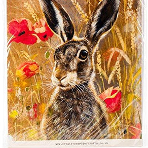 Pollyanna Pickering Sketchbook A4 Die-Cut Decoupage Card Kit-Ch.5 British Wildlife Brown Hare