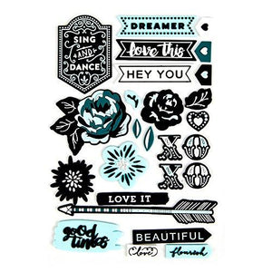 Prima Zella Teal-Rubber Shapes