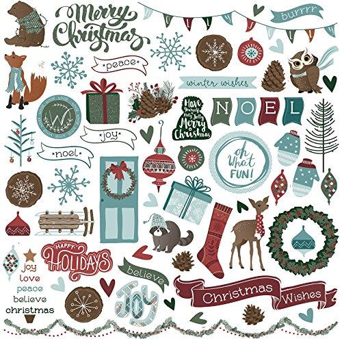Photo Play Paper Winter Meadow Stickers 12"X12"-Elements