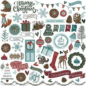 Photo Play Paper Winter Meadow Stickers 12"X12"-Elements