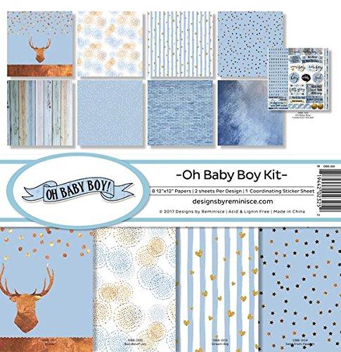 Reminisce (REMBC) OBB-200 Oh Baby Boy Scrapbook Collection Kit, Multicolor