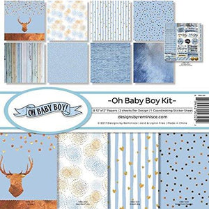 Reminisce (REMBC) OBB-200 Oh Baby Boy Scrapbook Collection Kit, Multicolor