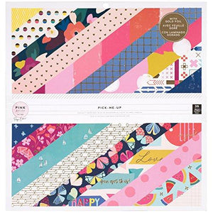 Paige Evans Pick Me up Paper Pad 12 x 12 36 Sheet Gold Foil