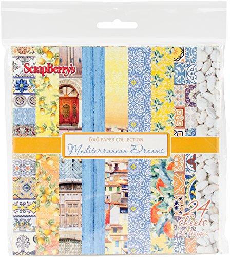ScrapBerry's Mediterranean Dreams Paper Pack 6"X6" 24/Pkg-12 Single-Sided