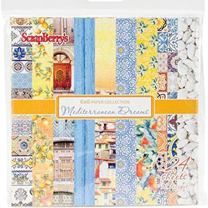 ScrapBerry's Mediterranean Dreams Paper Pack 6"X6" 24/Pkg-12 Single-Sided