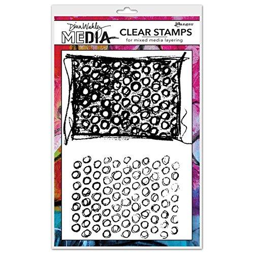 Ranger Scribbly Circle Backgrounds Dina Wakley Media Clear Stamps