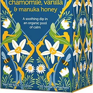 Pukka Chamomile, Vanilla & Manuka Honey, Organic Herbal Tea (4 Pack, 80 Tea bags)