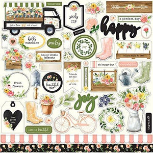 Spring Market Cardstock Stickers 12"X12"-Elements