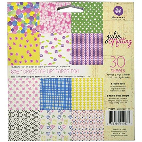 Prima Marketing Double-Sided Paper Pad, 6-Inch by 6-Inch, Julie Nutting Kaleidoscope, 30-Pack