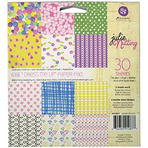 Prima Marketing Double-Sided Paper Pad, 6-Inch by 6-Inch, Julie Nutting Kaleidoscope, 30-Pack