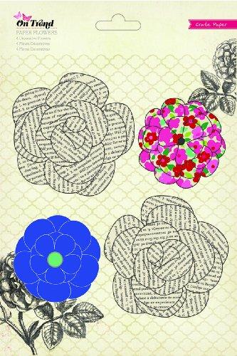 On Trend Paper Flowers 4/Pkg-