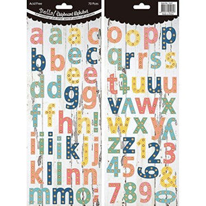 Ruby Rock-It 70 Piece Bella! Wedding Pastel Chipboard Alphabet