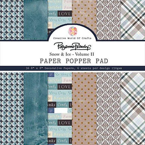 Pollyanna Pickering Paper Popper Pad 8"X8" 36/Pkg-Vol.2 Snow & Ice