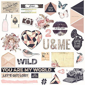 Prima Marketing 655350992347 Chipboard & More - Wild & Free Art