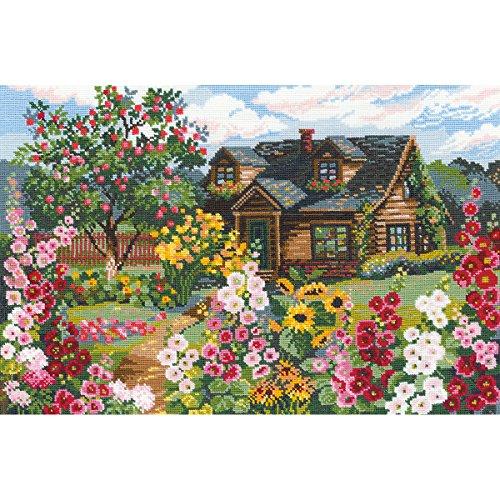 RIOLIS 16 Count Flowering Garden Counted Cross Stitch Kit, 15 x 10.25
