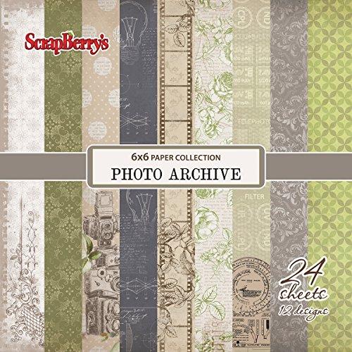 ScrapBerry's Photo Archive Paper Pack 6"X6" 24/Pkg-12 Single-Sided Designs/2