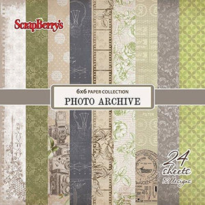 ScrapBerry's Photo Archive Paper Pack 6"X6" 24/Pkg-12 Single-Sided Designs/2