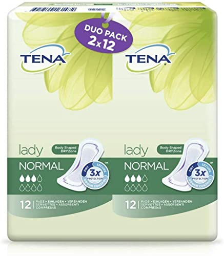 Tena Lady Normal Pads, Pack of 24