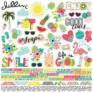 Simple Stories - Hello Summer - Combo Stickers