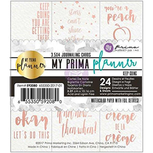 Prima Marketing 655350592080 My Prima Planner Embelishments Planner Journaling Cards - Keep Going