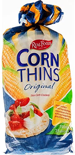 REAL FOODS Corn Thins Original 150g (PACK OF 6)