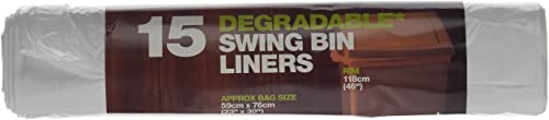 D2W Degradable Swing Bin Liners 15 Bags (Pack of 5)