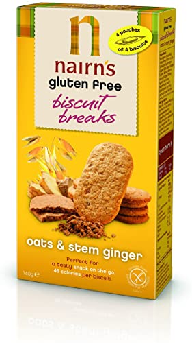 Nairns Stem Gluten Free Ginger Biscuit Breaks 160 g (Pack of 4)