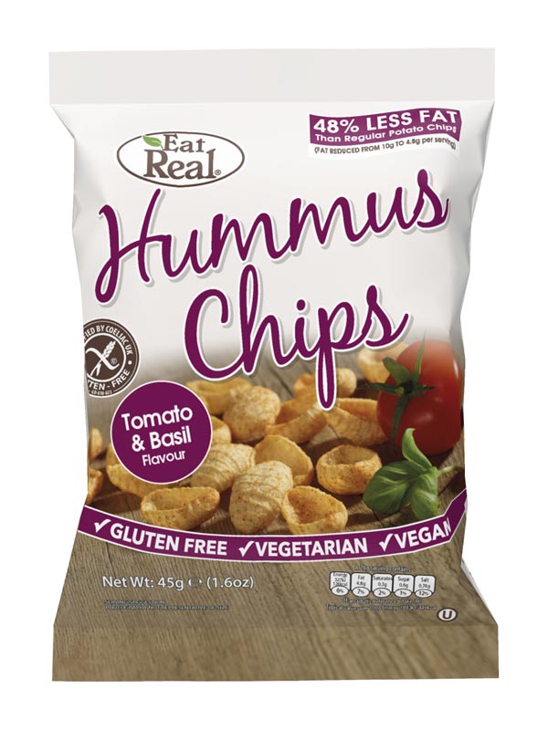 Eat Real Hummus Tomato and Basil Chips 45 g